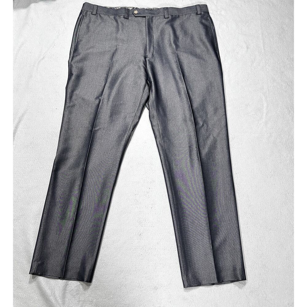 WT Lauren Ralph Lauren Men Size 42 X 31 Iridescent Gray Shark‎ Skin Dress Pants